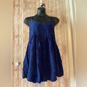 Torrid Royal Blue Mini Dress Size 2 spaghetti straps Navy back zipper
